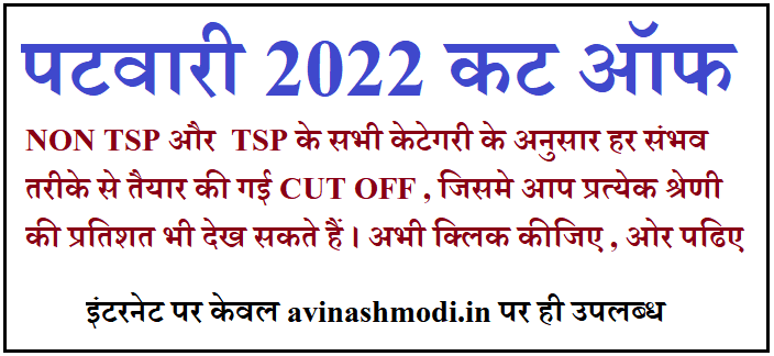 RSMSSB Patwari Cut Off 2022- यहाँ से चेक करें अपनी कट ऑफ