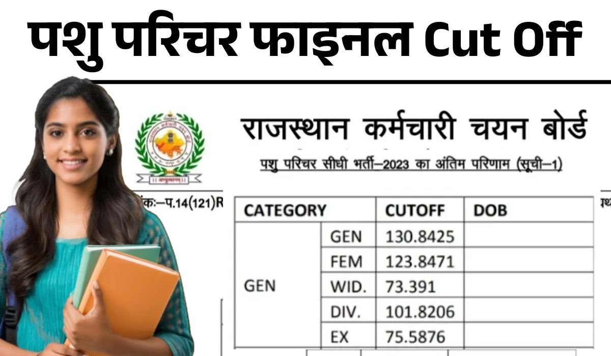 RSSB PASHU PARICHAR FINAL RESULT AND CUT OFF MARKS DATED 7 AUGUST 2025