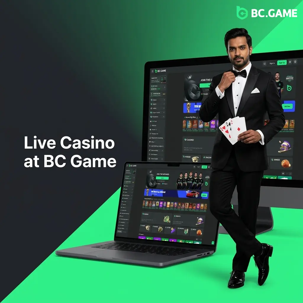 BC Game live casino with real dealers streaming baccarat, blackjack, roulette, Teen Patti, and game shows in real-time